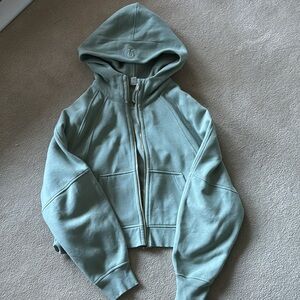 LULULEMON EUC Scuba Oversized Full-Zip Hoodie XS/S PALM COURT gold zipper s